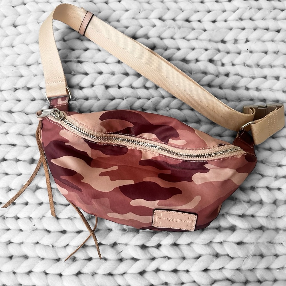 Rebecca Minkoff Bum Nylon Belt Bag Pink Blush Camouflage Fanny